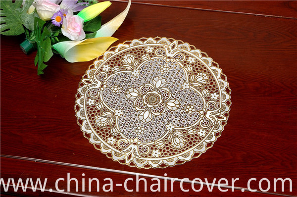 30cm Round PVC Lace Gold Doily Factory Cheap Wholesale